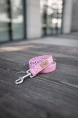 Starorůžové - 150 cm ( šíře 2 cm / L  stříbrná karabina )