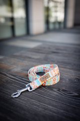 Hippie - 150 cm ( šíře 2 cm / L  stříbrná karabina )
